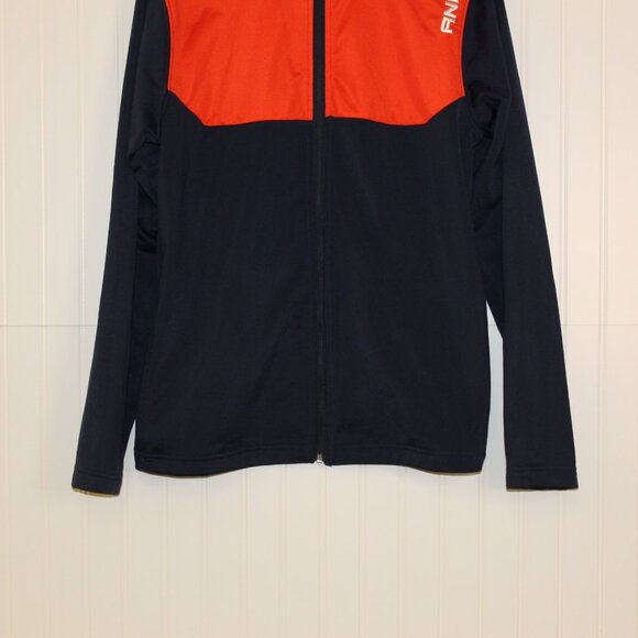 AND1 Jacket Full Zip Activewear Track Mock Neck Blue Orange Long Sleeve Small - Picture 8 of 10